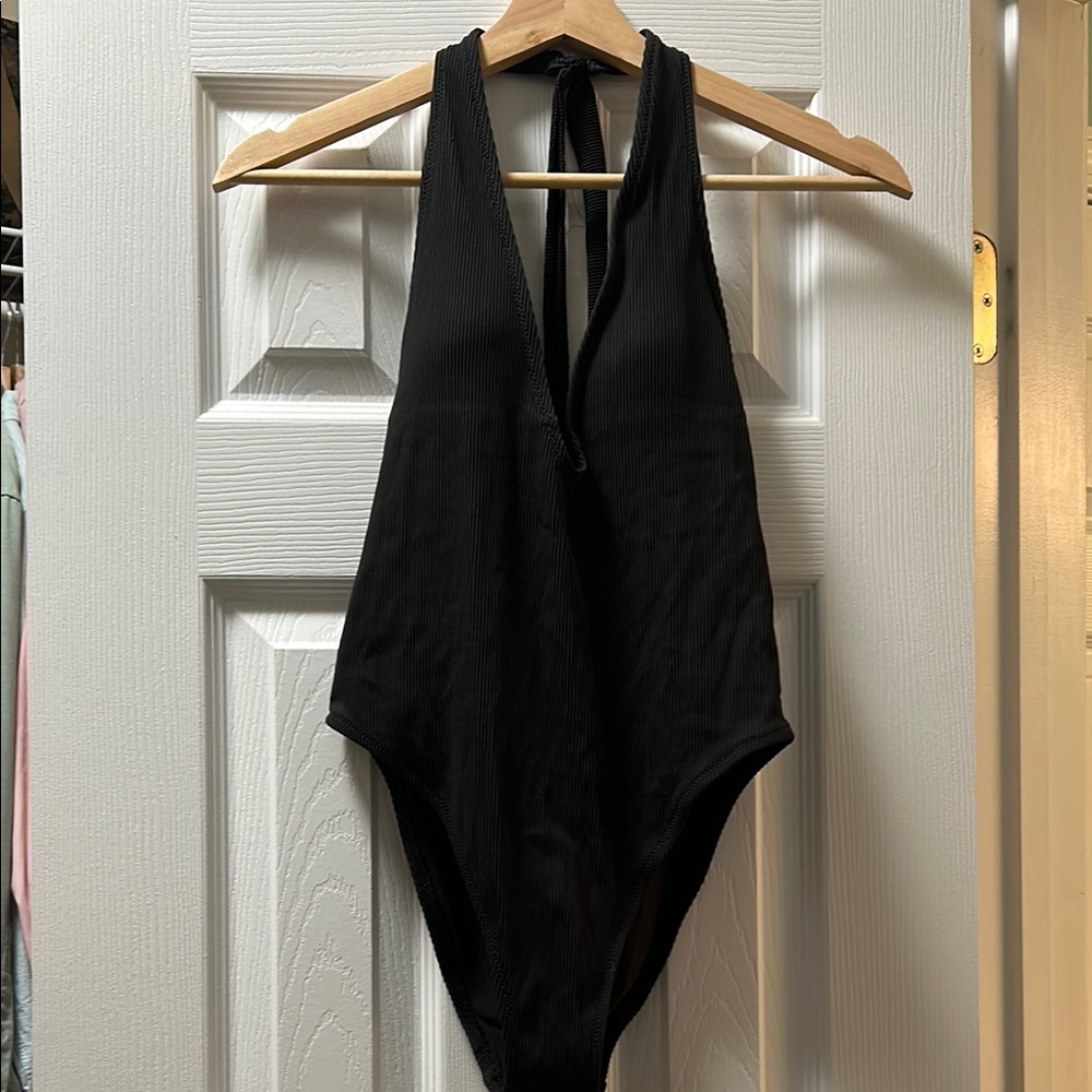 Aerie black one piece swim suit